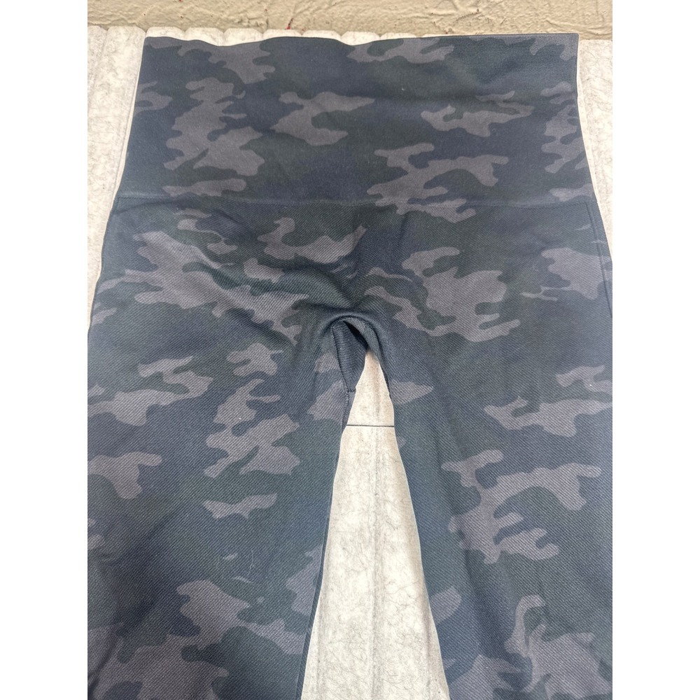 Spanx Look At Me Now Seamless Camo Leggings Black Gray High‎ Waist Medium M